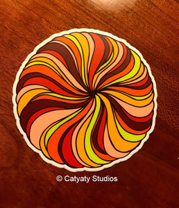 Fall Twist Circle Sticker