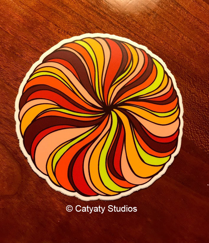 Fall Twist Circle Sticker