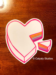 Heart Cake Sticker