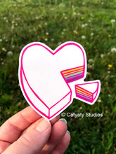 Load image into Gallery viewer, Heart Cake Sticker