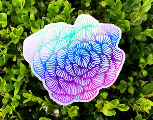 Holographic Rosebud Sticker