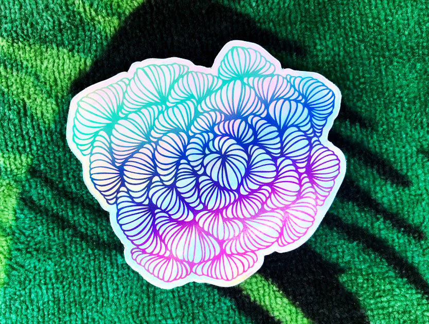Holographic Rosebud Sticker